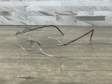 SILHOUETTE 5521 FE 4040 Purple Oval Rimless Eyeglasses 48 17-135 FRAMES ONLY