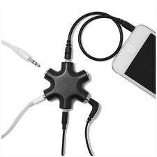 Universal 6 Way 3. 5mm Splitter Headphone Adapter Splits Line