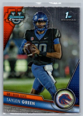 Taylen Green 14 2023 Bowman University Chrome Boise State Broncos Card