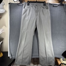 Vintage Levis 517 Pants Mens 32x28 Bootcut Flare Sta Prest Hippie Gray