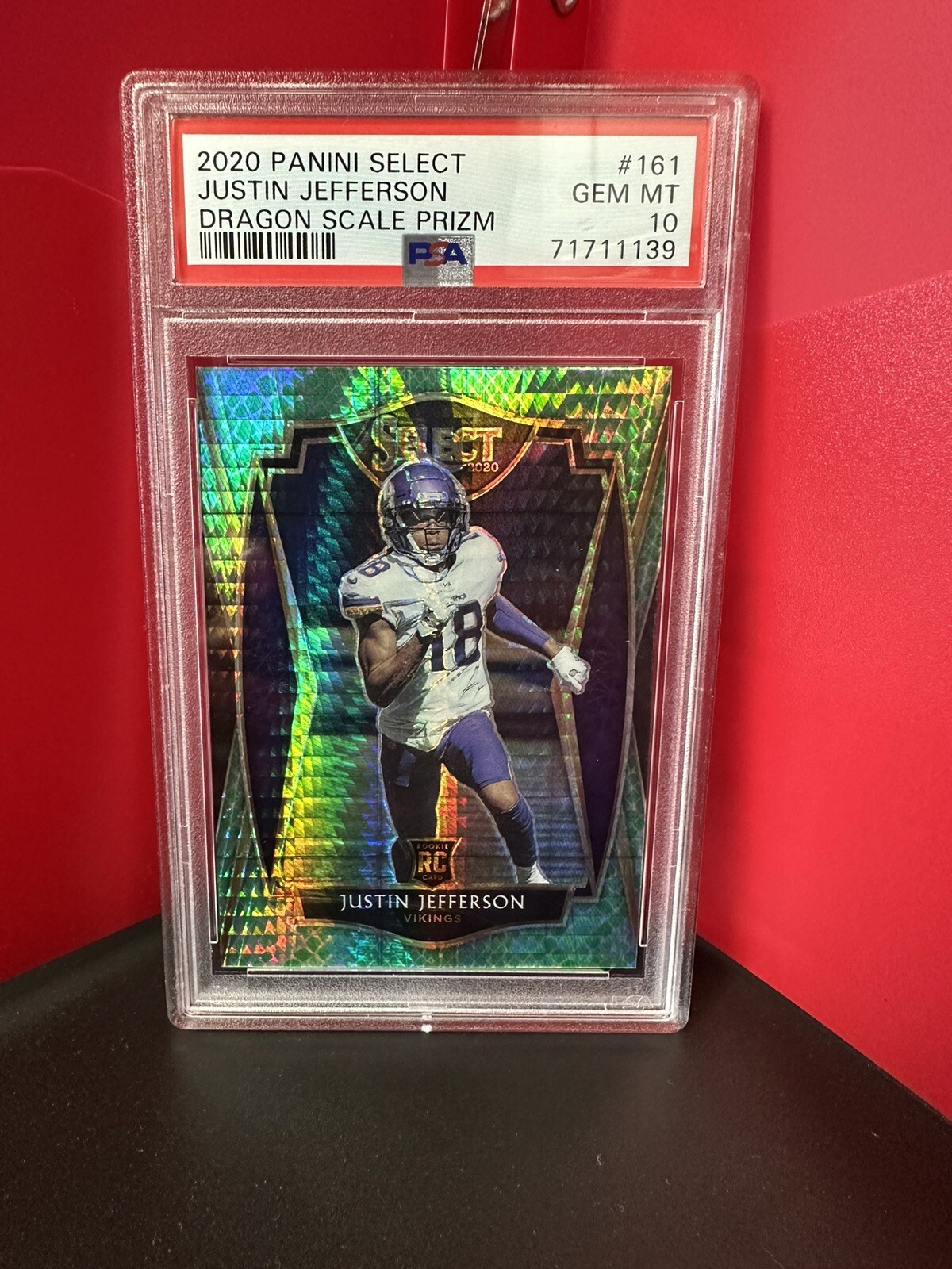 2020 Panini Select - Club Level Dragon Scale #66/67 #261 Justin Jefferson PSA 10