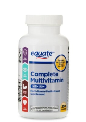 Equate Complete Multivitamin/Multimineral Supplement- Men 50+- 200 count