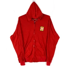 Vintage 1980's Swingster Sweatshirt Hoodie Size XL Red Full Zip Funk’s G Hybrid