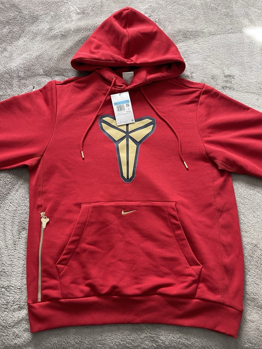 Nike Kobe Dri-FIT Basketball Red Gold Pullover Hoodie Style HF0066