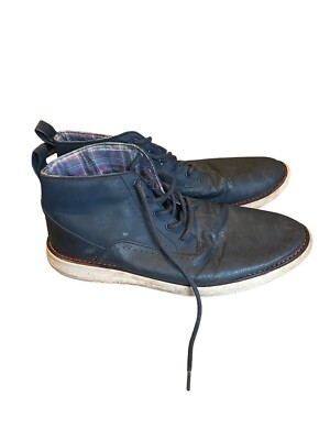 Ben Sherman Nu Casual Faux Leather Chukka Boots Size 11 Blue  display picture 1
