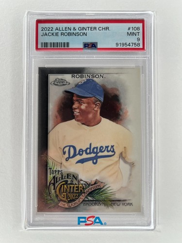 2022 TOPPS CHROME ALLEN GINTER 108 JACKIE ROBINSON PSA MINT 9 Low Pop! - Picture 2 of 3
