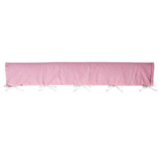 Go Mama Go Organic Teething Guard Protects Baby and Crib, Pink/White, 30" x 12"