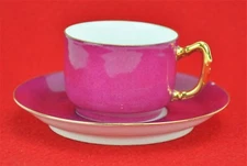 Antique A.K. Limoges cup and saucer Cup 2" tall, saucer 4 ¼” diam (BI#MK/180914)