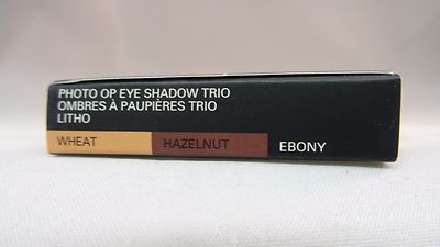 SMASHBOX PHOTO OP EYE SHADOW TRIO - WHEAT HAZELNUT EBONY - NEW - BOXED