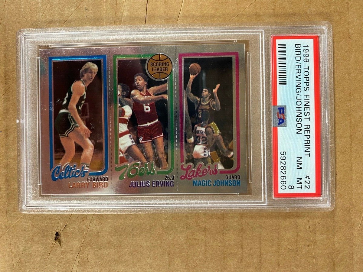 1996 Topps Finest 22 Johnson/Bird/Erving
