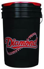 Diamond Sports 6 Gallon Black Bucket With Padded Lid - Model BKT B
