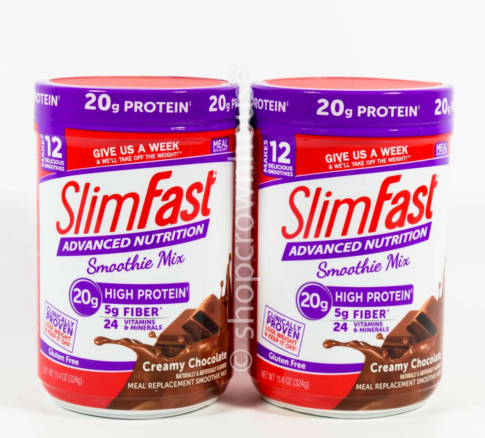 2 cans SlimFast Advanced Nutrition CREAMY CHOCOLATE Protein Smoothie 06/05/2022
