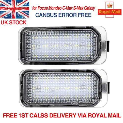 For Ford Max Focus Galaxy Mondeo Jaguar XF XJ LED Licence Number Plate