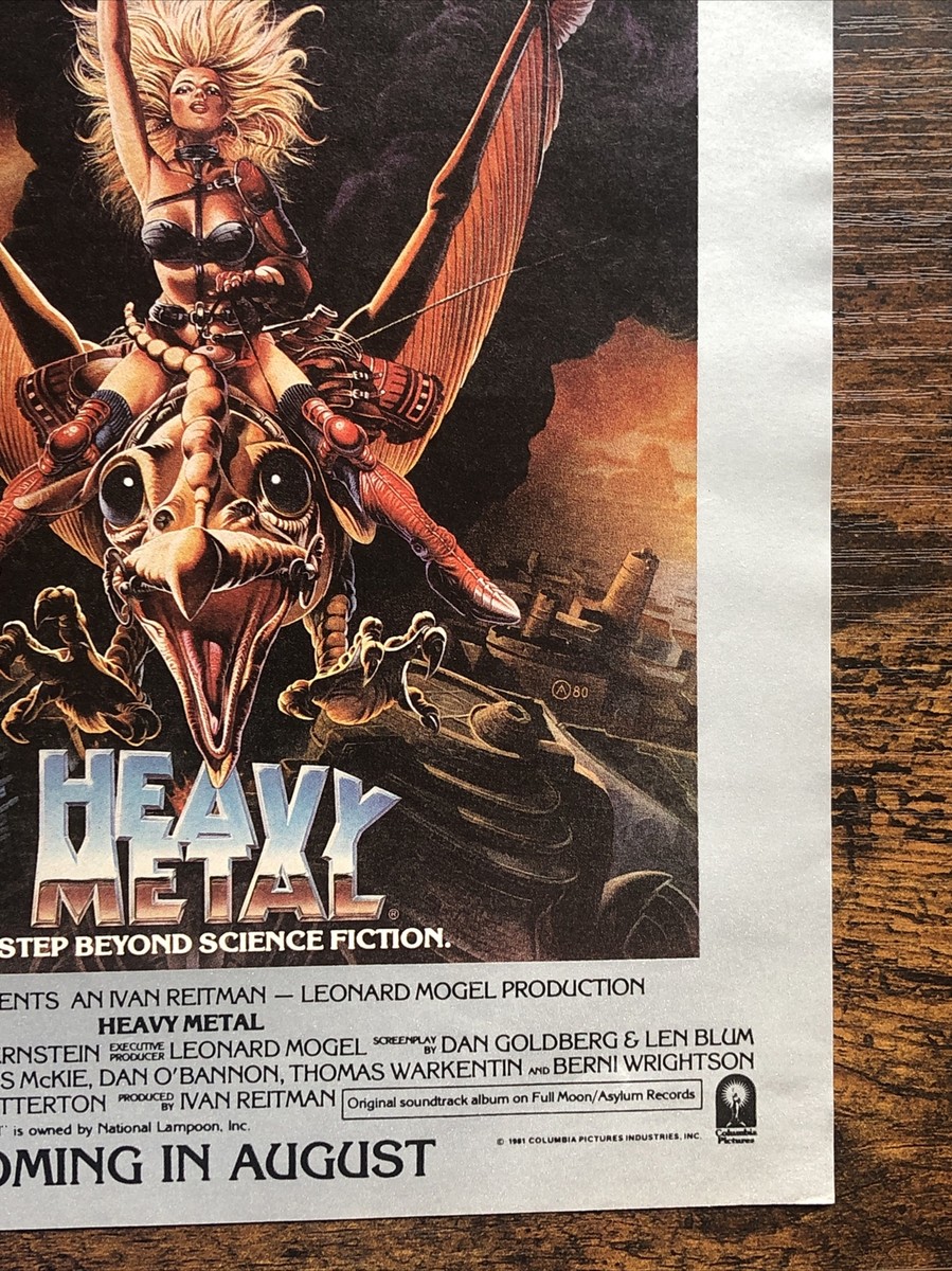1981 Heavy Metal Movie Promo VTG 1980s 80s PRINT AD Step Beyond