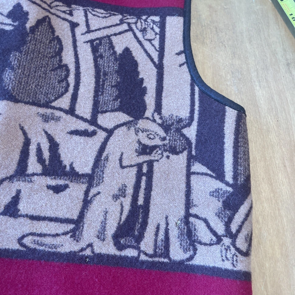 Chaleco Pendleton 203 Lana Intarsia Ciervo Oso Castor De Colección Raro L Foto 3 de 4