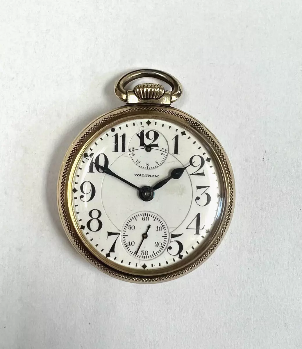 Vintage Waltham 21 Jewels 5 positions 10kt Gold Filled 50mm Pocket
