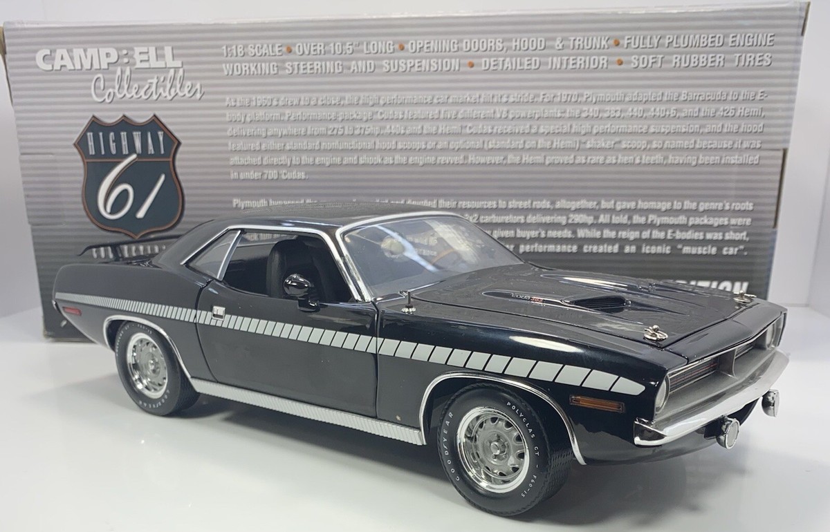 Highway 61 1/18 Scale 1970 Plymouth Barracuda”VERY RARE & DETAILED