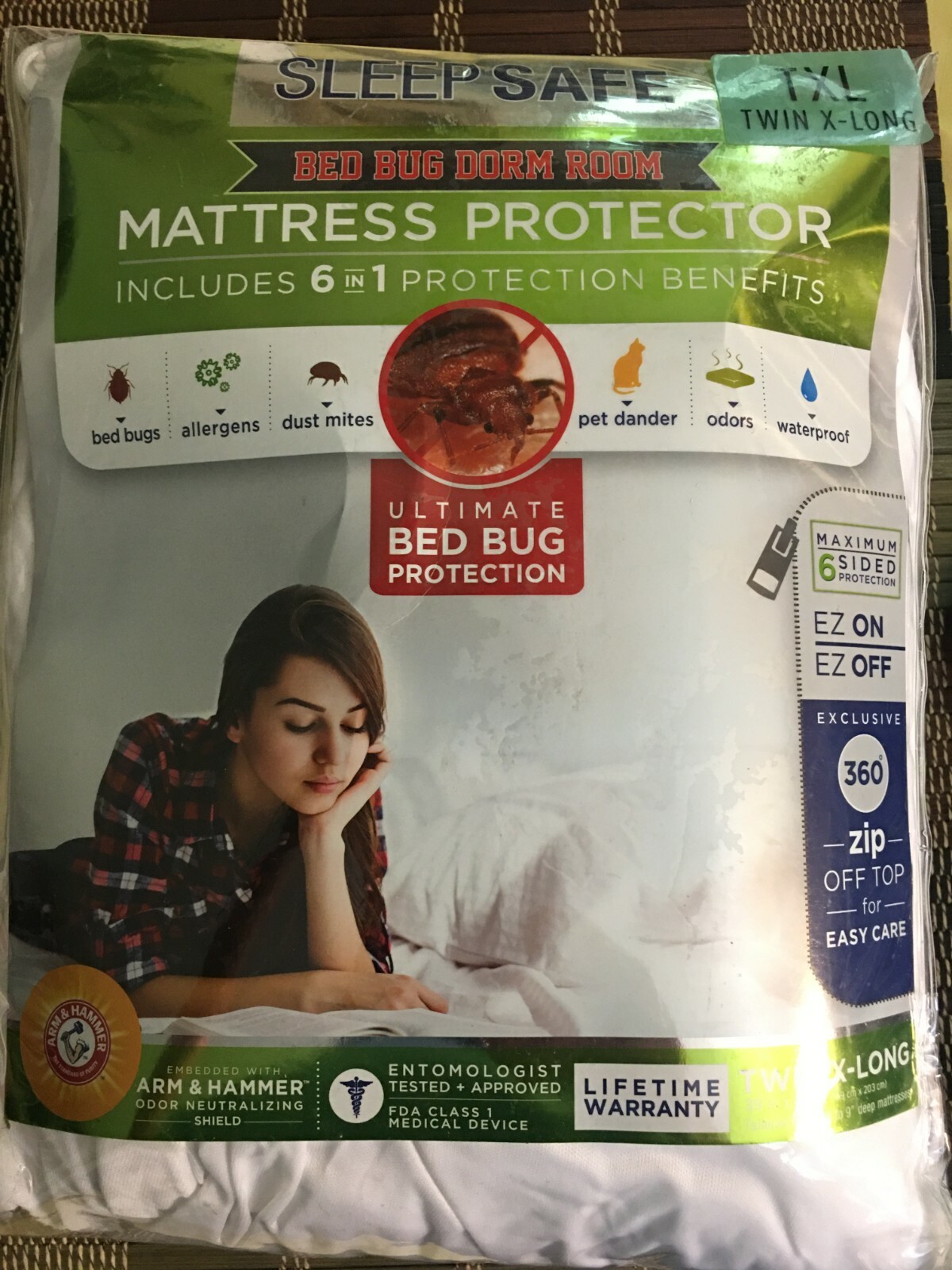 Sleep Safe Twin XL Bed Bug Dorm Room 61 Mattress Protector Class 1