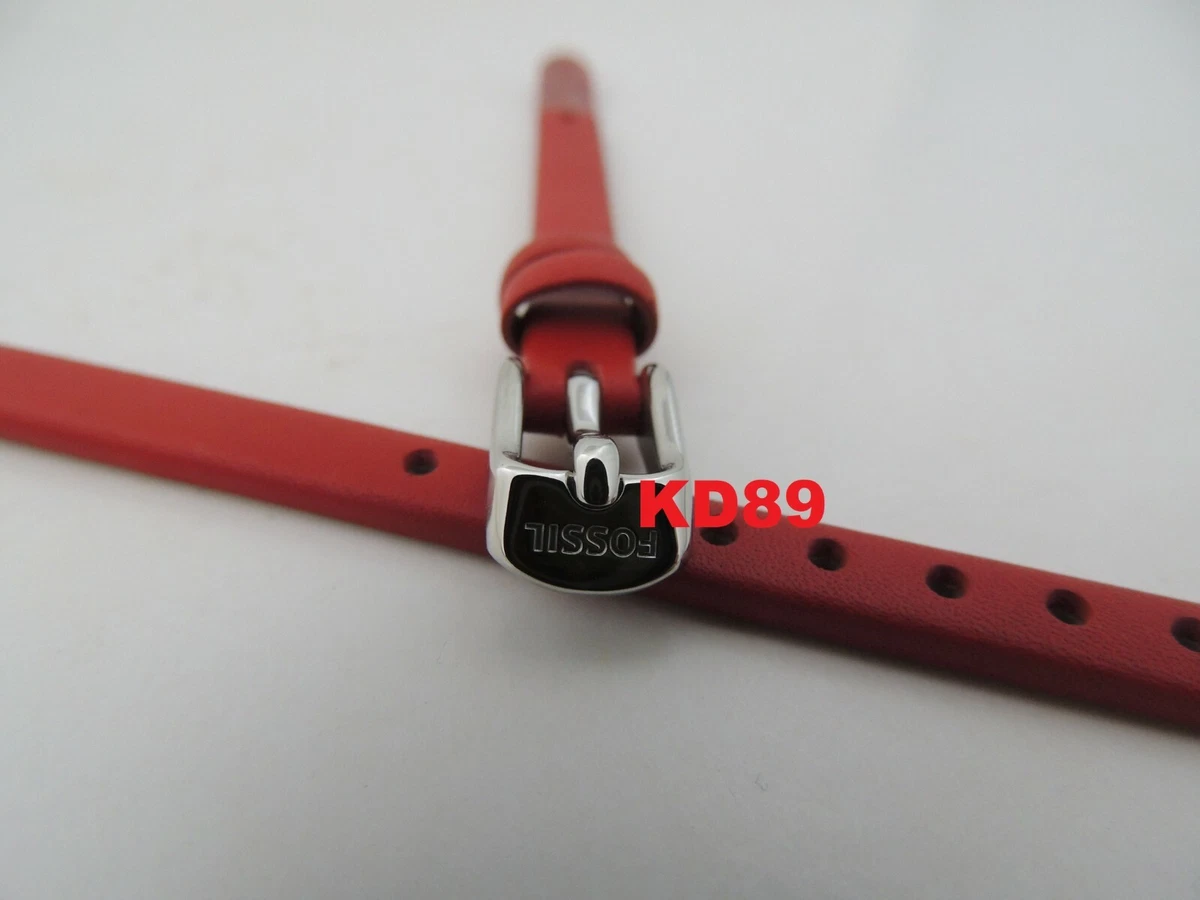 Genuine original Fossil ES 4119 Red leather strap band screws eBay