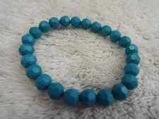 Blue Bead Stretch Bracelet F16