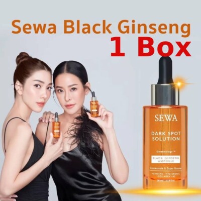 Sewa Dark Spot Solution Black Ginseng Ampoule Serum Reduce Blemishes 30 ml.
