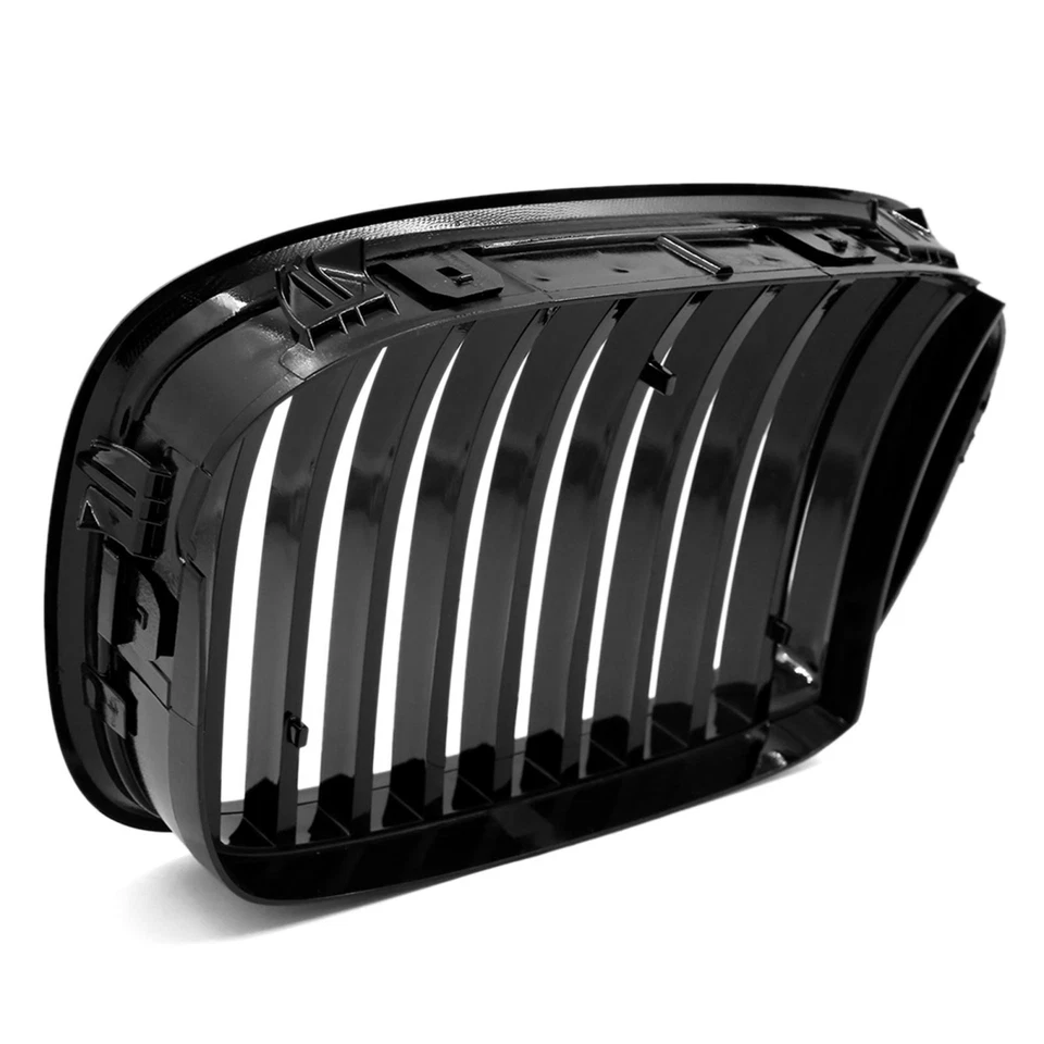 Parrilla delantera negra brillante para BMW E39 serie 5 4 puertas 1997-03 2 piezas  Foto 4 de 4