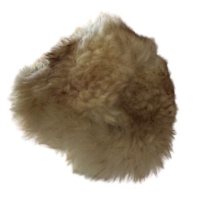 Dyed Italian Lamb beige fur hat band diameter 7 inches made  display picture 2