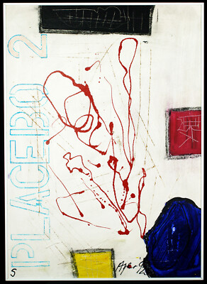 ''Placebo 2'' 1992. Mischtechnik Frederick William AYER (*1943-2010 NGA) handsign.
