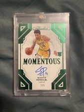 2022-23 Panini Flawless Scotty Pippen Jr. Momentous Autographs Emerald 3/5 RC