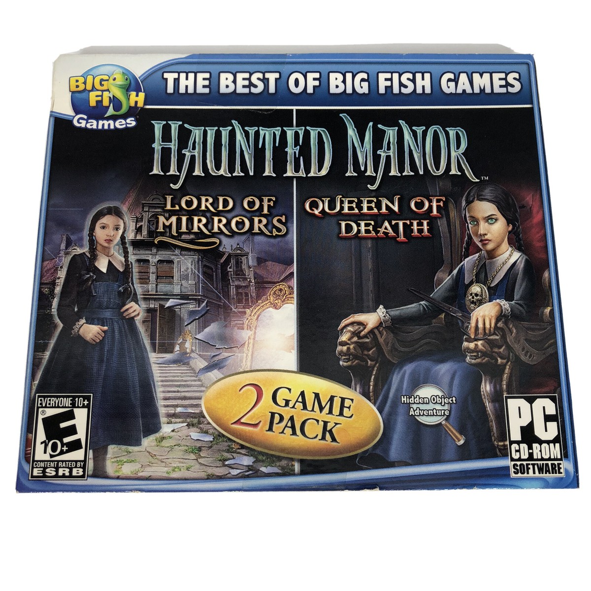 PC Game CD-ROM HAUNTED MANOR QUEEN OF DEATH + LORD OF MIRROR Hidden Object
