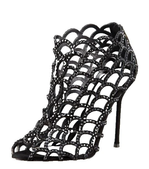 Parte superior de cuero de mujer Sergio Rossi Negro