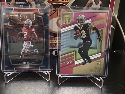 (2) Card Lot CHRIS OLAVE(1) Blue Select And (1)Pink Elite Rookie Card Good Deal!