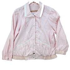 New York Girl Vintage Pink Cotton/polyester Parker Jacket Coat Women Size Uk L