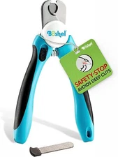 Dog Nail Clippers and Trimmer by Boshel - with Safety Large/Medium, Deep Blue