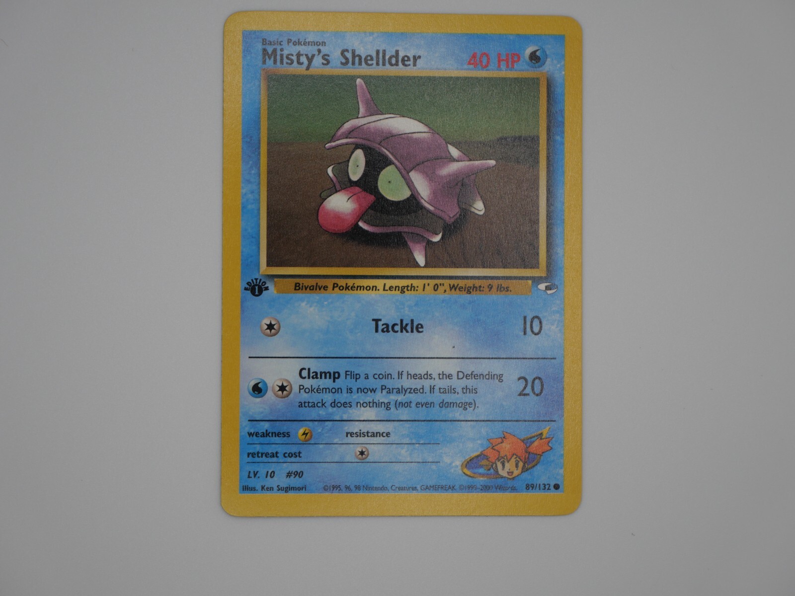 2000 Pokemon Gym Heroes 1st Edition Misty's Shellder  #89/132 MINT