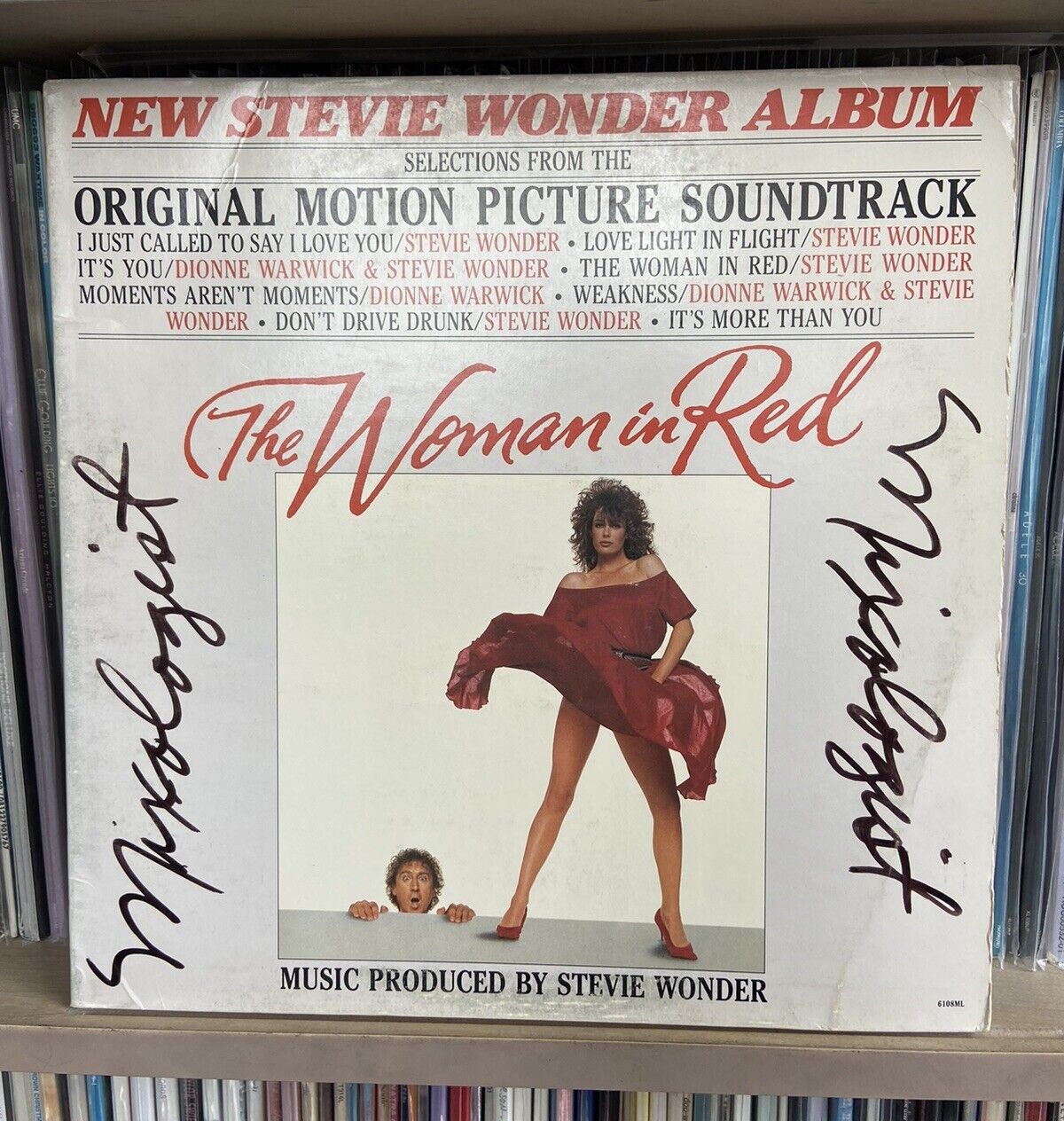 The Woman In Red Vinyl LP Soundtrack Stevie Wonder Motown 1984 Gatefold