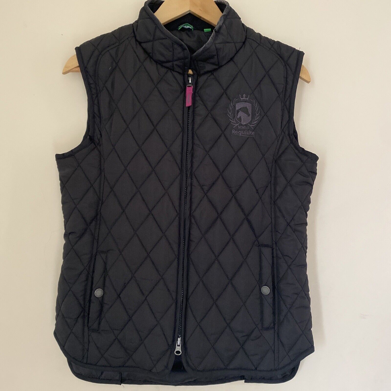 Requisite Body Warmer Gilet Black Quilted Size 10