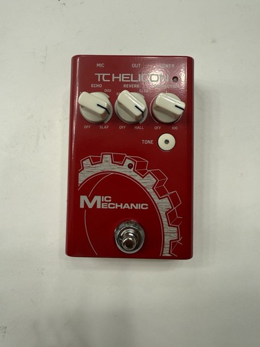 TC Helicon Mic Mechanic 2 Echo Reverb Correction Vocal Effect Pedal + PSU