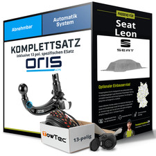 Für SEAT Leon III 5F,5F1 Anhängerkupplung abnehmbar +eSatz 13pol 15- Kit NEU AHK