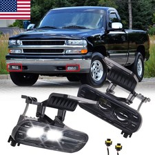 Pair Led Fog Lights Lamp For 1999-2002 Chevy Silverado 1500 2500 Suburbantahoe