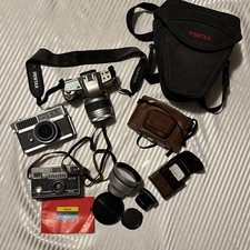 Lot of Vintage Cameras-Ansco, Kodak, Pentax  Sony  Clarius Lens-all untested