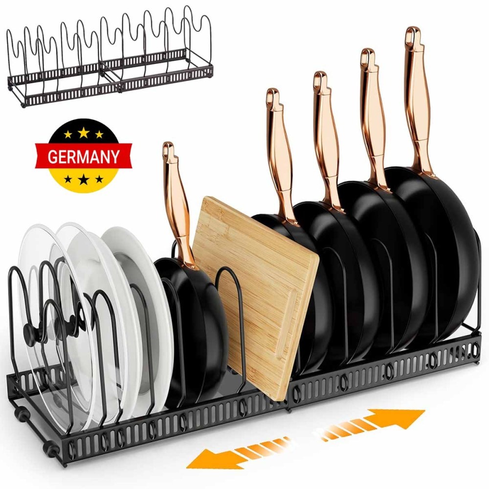 Pfannenhalter Topfdeckel Pfanne Topf Geschirr Aufbewahrung Küche Organizer Regal
