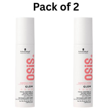 Pk 2 Schwarzkopf Osis+ Glow Anti-Frizz Shine Serum 50ml Hair Smoothing