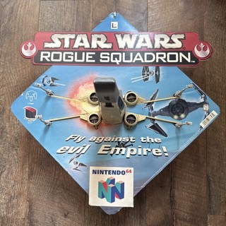 Muy RARO N64 Nintendo 64 STAR WARS Rogue Squadron Colgante Tienda Exhibición