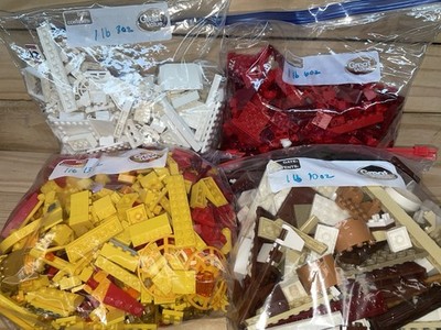 Lego Lot Of 6 Lbs Misc Small Pieces As Is Yellow White Tan Brown Red Mixed Lot