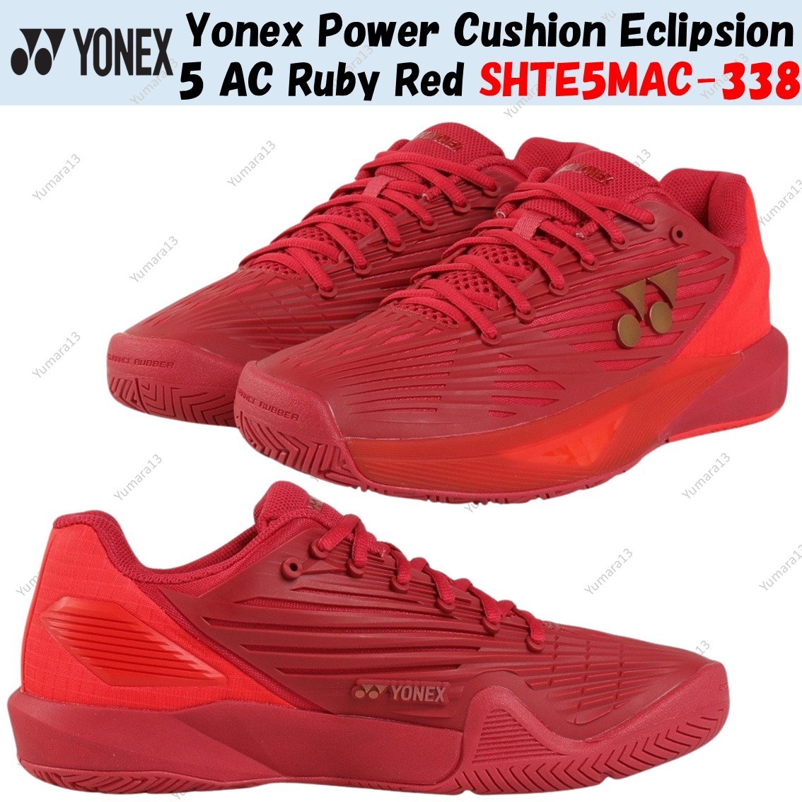 Yonex Power Cushion Eclipsion 5 AC Ruby Red SHTE5MAC-338 Men's