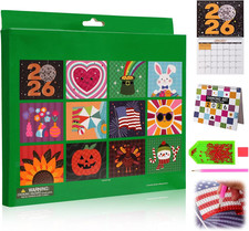 2026 Diamond Art Calendar Kit, Wall Calendar Diamond Painting Kit, DIY Diamond A