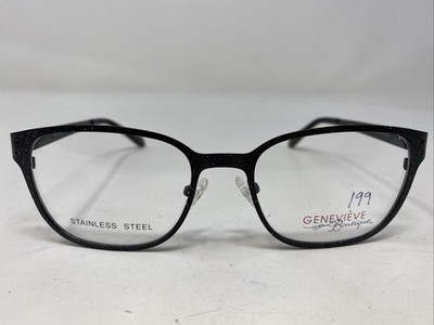 Genevieve Boutique Expression Matte Black 52-18-140 Metal Eyeglasses Frame N821