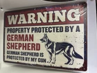 Vintage Metal Tin Signs Rustic Retro Wall Art Decor Home 8x12 NEW German Shepard