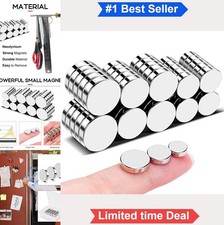 Fridge Magnets 50 Pcs 3 Sizes 8x3mm 10x3mm 12x3mm Round Neodymium Silver